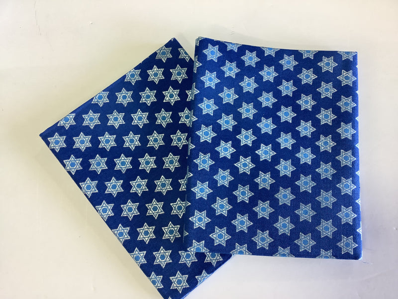 American Christmas Fat Quarters Small Mid Blue Stars