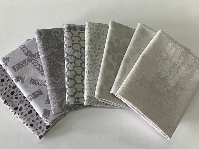 Fat Quarter Bundle Greys