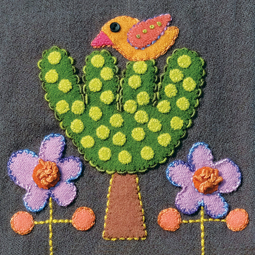 Sue Spargo Pre-cut Wool Applique Pack Bird and Tree