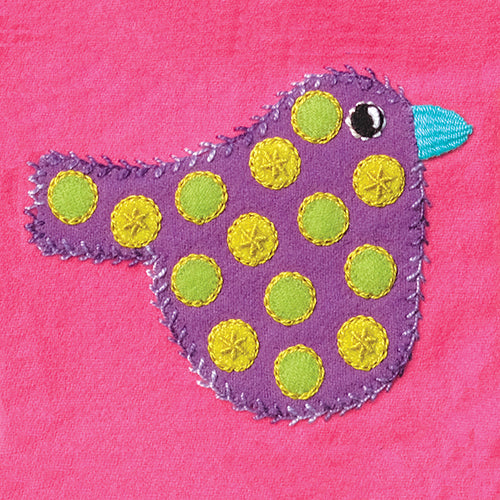 Sue Spargo Pre-cut Wool Applique Pack Polka Dot Bird