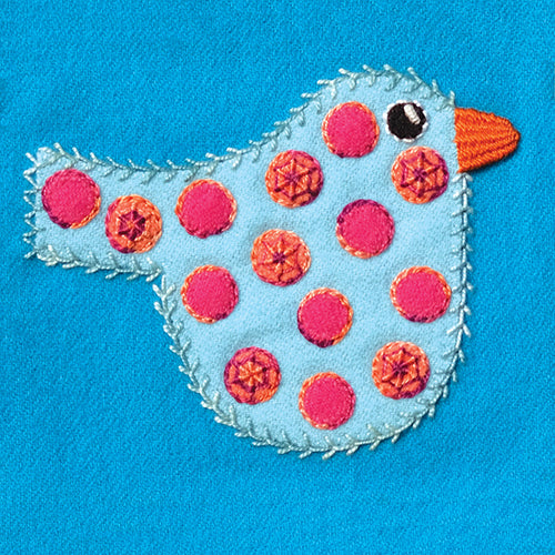 Sue Spargo Pre-cut Wool Applique Pack Polka Dot Bird