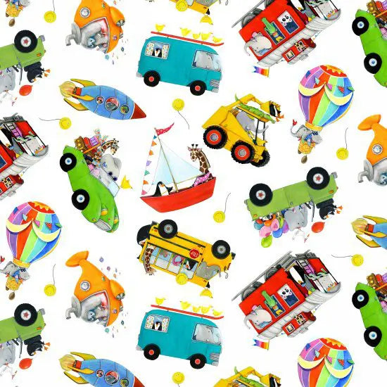 Tossed Cars White 17011