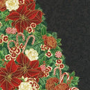 Holiday Flourish Panel Black 22944-2