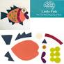 Precut Wool Applique Peach Fish  Kits by Wendy Williams
