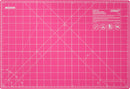 OLFA Splash Gridded Cutting Mat 12"X18"-Fairy Floss Pink