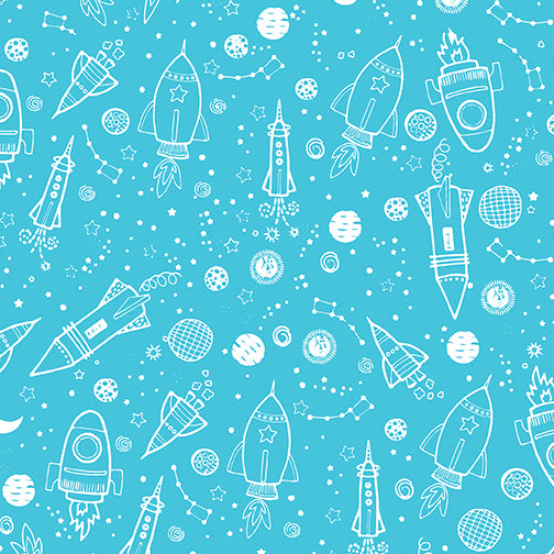 Lift Off Space Galaxy - Turquoise
