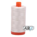Cotton Mako Aurifil Thread 50wt 1300m 2309 Silver White