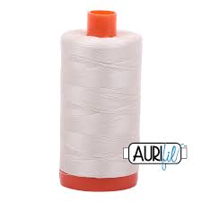 Cotton Mako Aurifil Thread 50wt 1300m 2309 Silver White