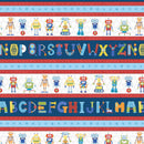 Mutli Alpha-bots Repeating Stripe