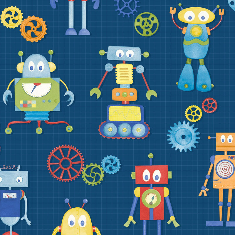 Navy Robots Allover