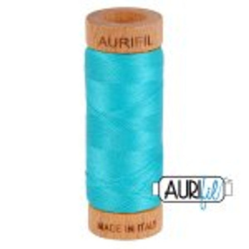 Aurifil Cotton Thread Solid 80wt 300yds Turquoise 2810