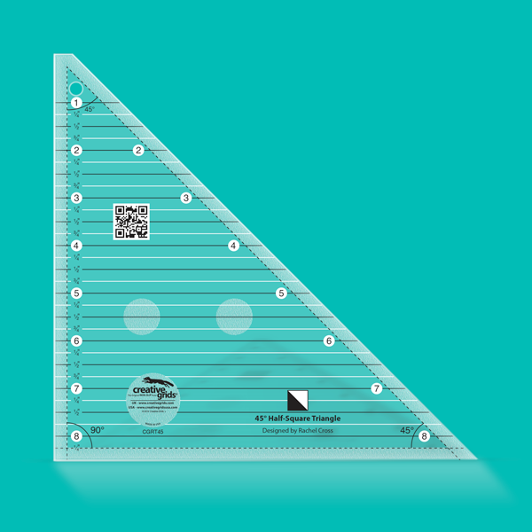 Creative Grids 45 Degree Half-Square Triangle 8-1/2in CGRT45