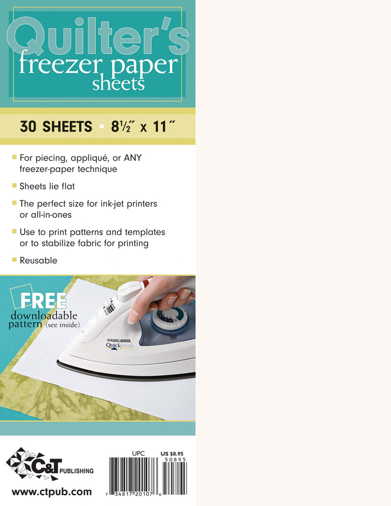 Quilters Freezer Paper 8 1/2 x 11 30 per pack