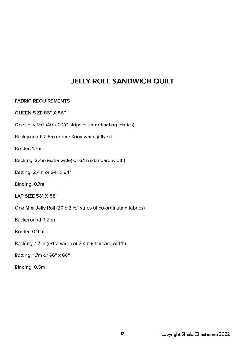 Jelly Roll Sandwich Quilt pdf