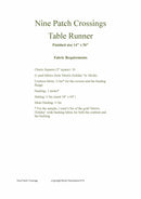 Nine Patch Crossings Table Runner pattern pdf