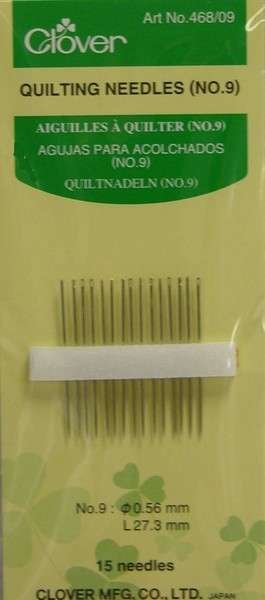 Clover Quilting Needles No 9